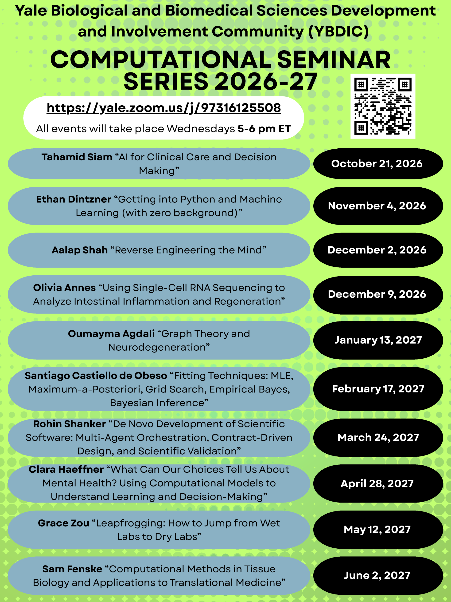 Yale Computational Seminar Series: Tahamid Siam